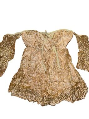 Gold glitter romper (read description)